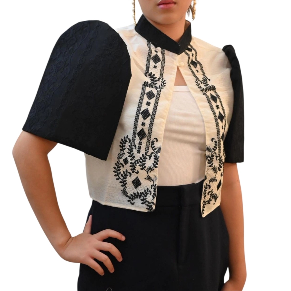 Filipiniana Black Bolero